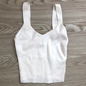 Abercrombie & Fitch womens knit white tank top Size L